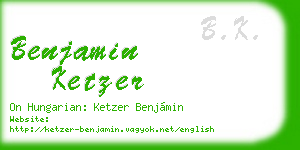 benjamin ketzer business card